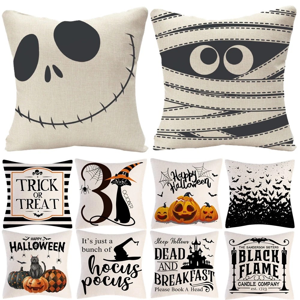 2022 New Linen Halloween Fall 	