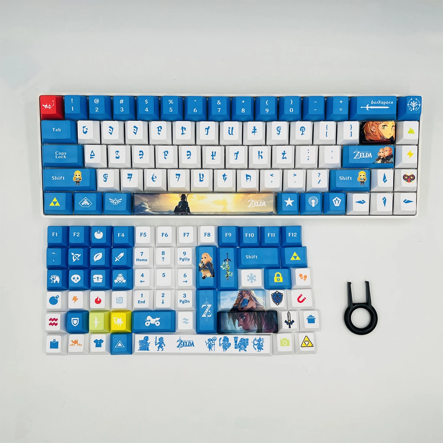 

Zelda theme Game PBT keycaps 128 keys Cherry Profile DYE-SUB Personalized For Cherry MX Switch 61/64/68/84/96Mechanical Keyboard