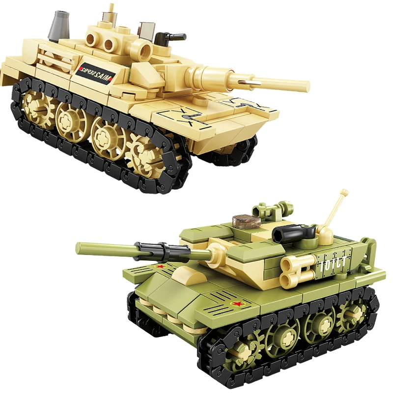 

Военные автомобили Второй мировой войны 99A M1A2 Abrams основной боевой танк строительные блоки Вторая мировая война армейские фигурки Кирпичи М...