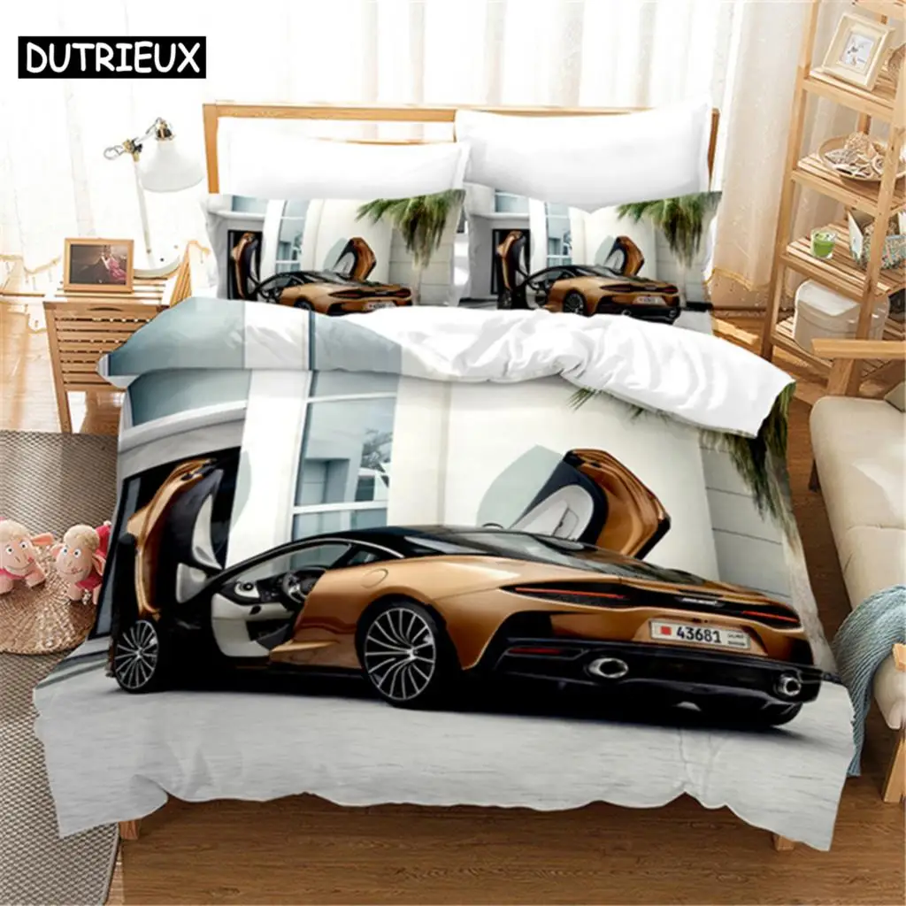

Sports Car Duvet Cover Set Luxury High Quality 3D Printed Bedding 2/3pcs Double Queen King Bedclothes Adults Boys Home Textile