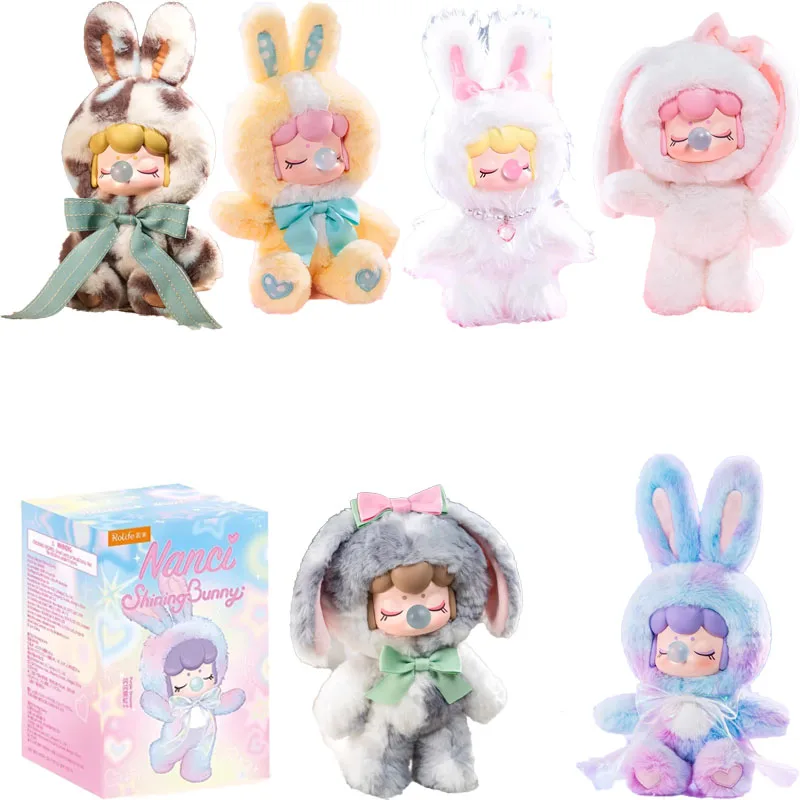Фото Оригинальная коллекционная игрушка Nanci Blind Box: серия Nanci Nanqian Flash Rabbit, милая плюшевая фигурка, аниме-игрушки, подарки на день рождения для детей №1