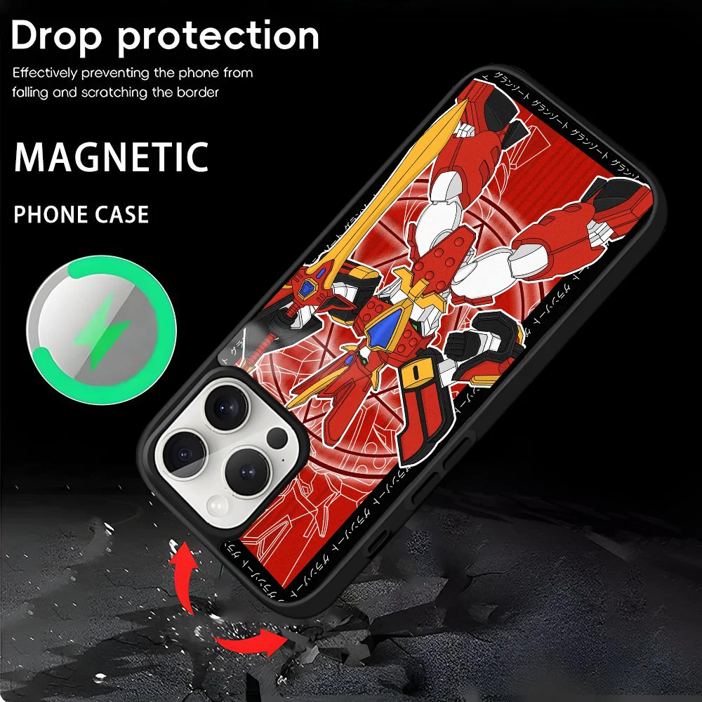 Чехол для телефона M-Mado King G-Granzort для iPhone 16, 15, 14, 13, 12, 11 Pro Max Plus Mini, магнитный чехол для беспроводной зарядки Magsafe, чехол (art.: 3920cd163ebb6) - 3920cd163ebb6