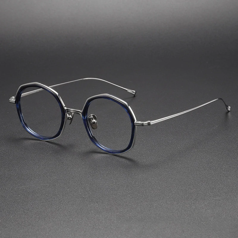 Роскошные брендовые дизайнерские женские модные многоугольные очки в титановой