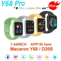 new y68pro smart watch bluetooth fitness tracker sports heart rate monitor blood waterproof women color bracelet for android ios