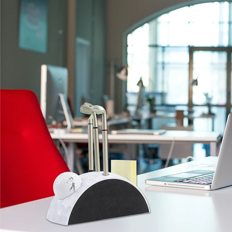 Pen Gift With Golf Club Pen & Ball & Notes Office Decoration