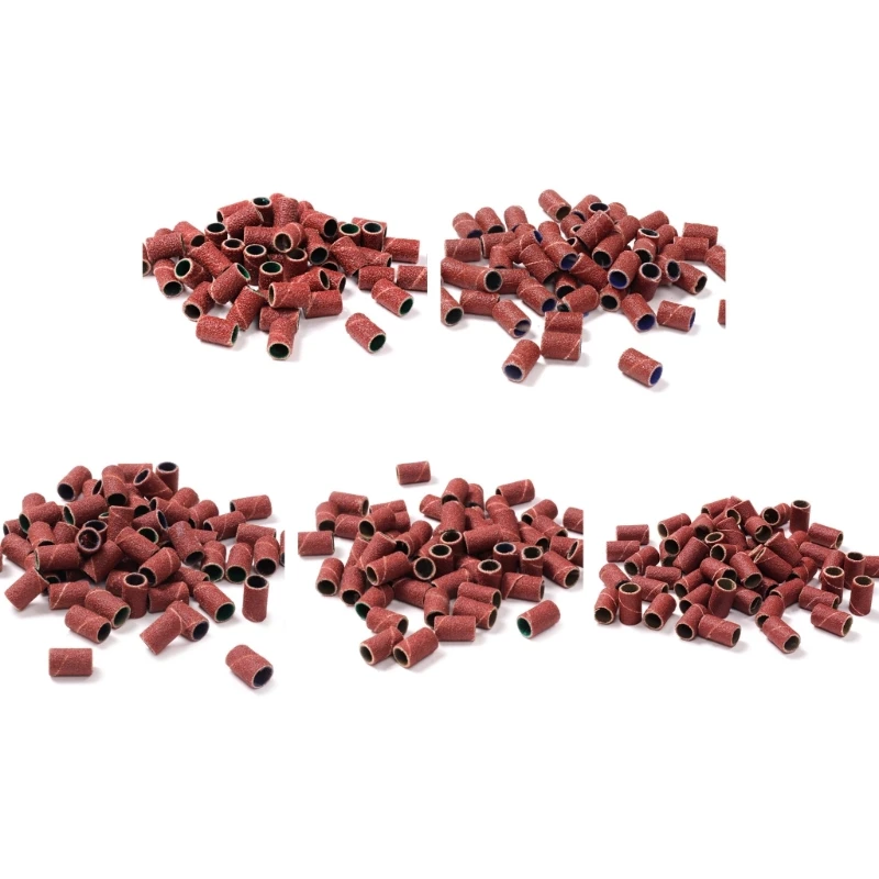 RXJC 100 шт. 80/120/150/180/240 шлифовальные ленты для ногтей фрезы мелкозернистые