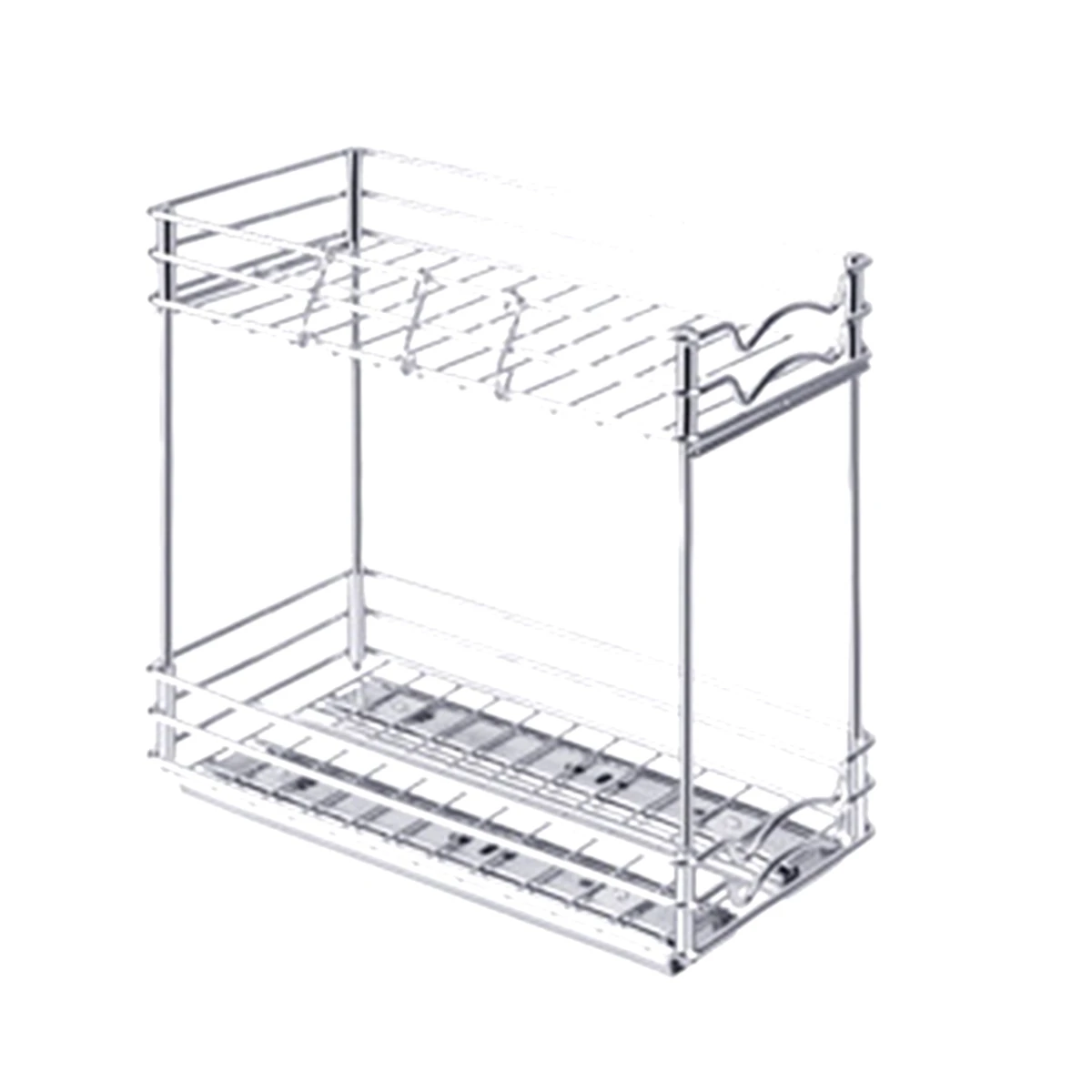 

Pull Out Spice Rack Organizer for Cabinet,Heavy Duty Slide Out Double Rack for Kitchen Cabinets and Pantry Closet 13cm