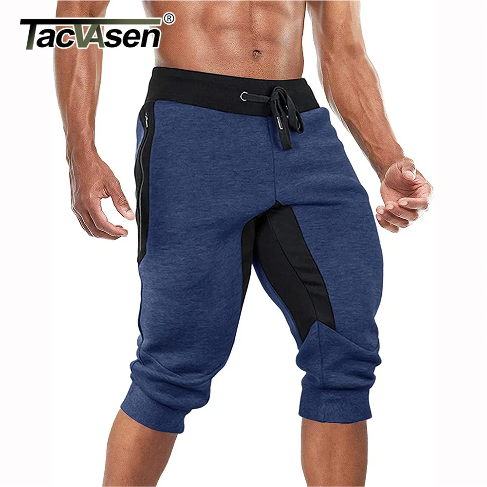 

Summer Mens Cotton Shorts Running Workout Joggers Sweatpants 3/4 Capri Pants Mesh Fishing Camping Gym Pants Below Kn
