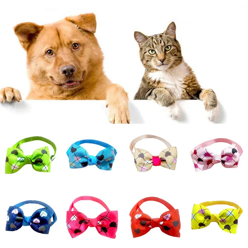 

20-36cm Adjustable Dog Cat Bow Tie Puppy Pets Neck Tie Pet Supplies Kitten Cat Dog Collar Strap Cat Dog Grooming Accessories 1PC