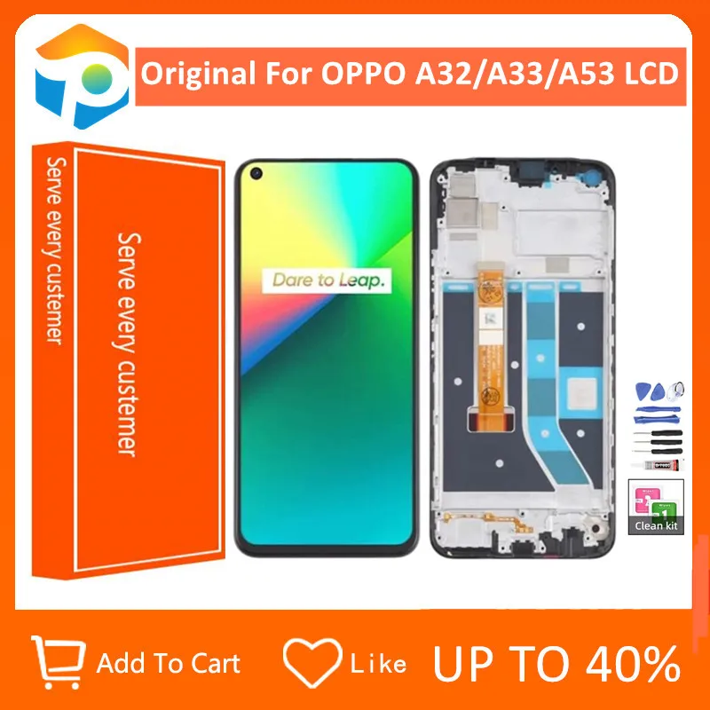Оригинальный ЖК-экран для OPPO A32 A33 A53 LCD A53S, дисплей, экран для Realme 7i Realme C17 LCD 6,5 Дюймов