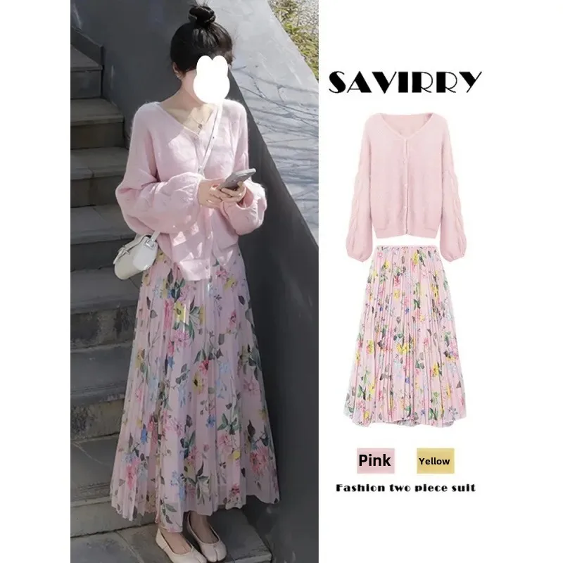 Новое женское платье 2024 ультра-шикарное корейское ранняя весна одинаковый наряд