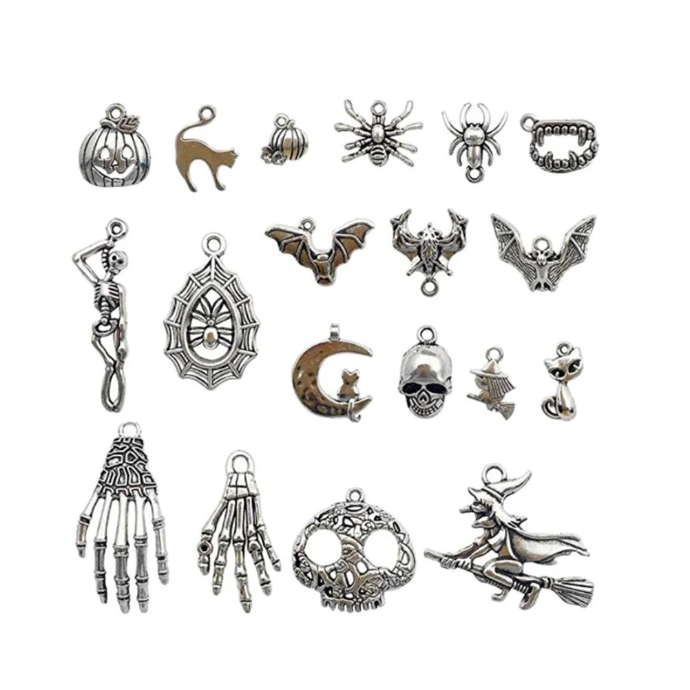 

50 Pcs Silver Bracelet Accessories Charm Necklace Alloy Pendant DIY Tibetan