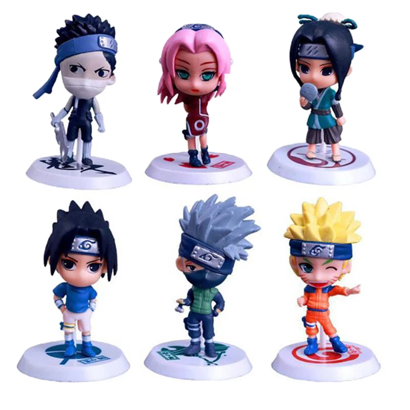 S Uzumaki Naruto Uchiha Sasuke Hatake Kakashi Haruno Sakura Action Figures Pvc Model Toys Gifts