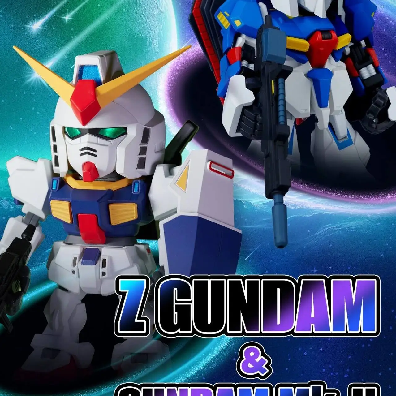 Фото Коллекционная фигурка Bandai QMSV MINI Z GUNDAM Mk-II Blind Box Q Style Mini Gundam MSZ-006 RX-178, настольное украшение, игрушка-сюрприз, подарок №4