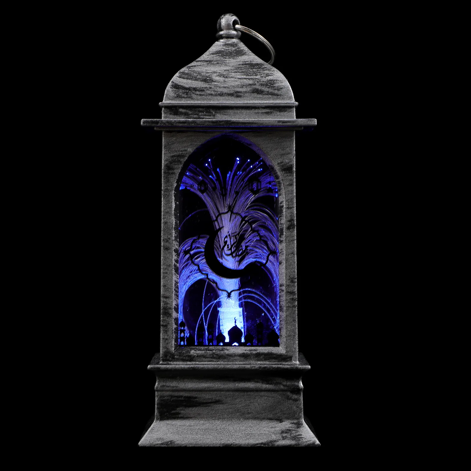 

Iftar Lantern Decoration Lighting Crafts Ramadan Mubarak Lamp Eid Home Vintage Holiday Plastic Desktop Christmas