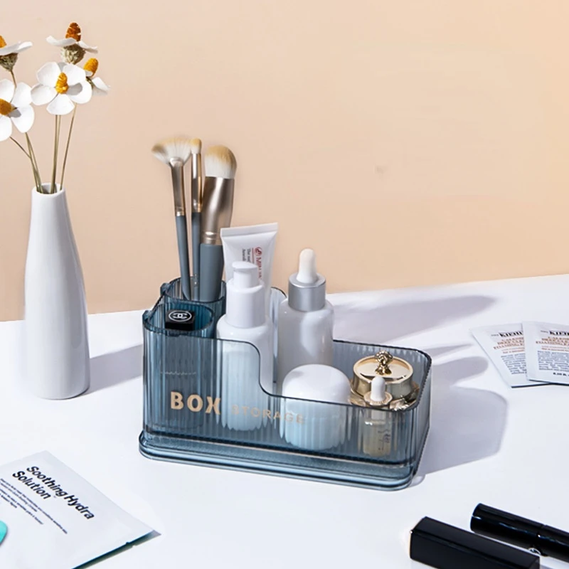 

Lipstick Makeup Brush Jewelry Rectangle Storage Box Desktop Jewelry Finishing Skin Care Products Cosmetic Plastic Storage Box