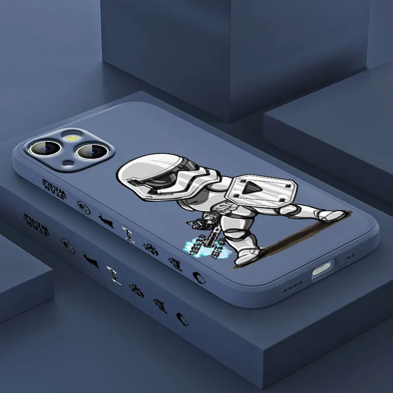 

Star Wars Warrior Hero For Apple iPhone 13 12 Mini 11 Pro XS MAX XR X 8 7 6S SE Plus Liquid Left Silicone Phone Case Coque Capa