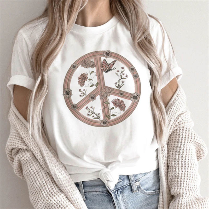 

Футболка женская с коротким рукавом, модный топ с принтом 90-х бабочек, акварельная Повседневная летняя с графическим принтом, одежда