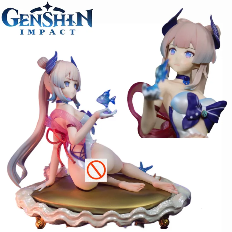 

17cm Genshin Impact Sangonomiya Anime Figure Kokomi Klee Barbatos Girl Action Figure Adult Collectible Model Doll Toys Gifts