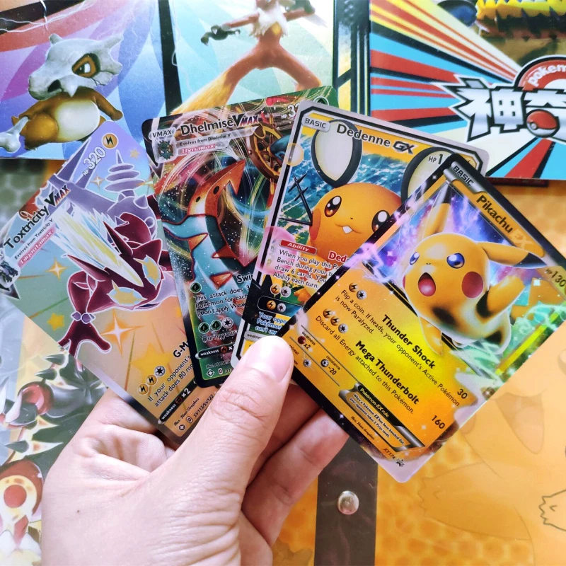 

20-200Pcs Pokemon Cards 300 V MAX 300 GX Best Selling Children Battle English Version Game Tag Team Shining Vmax TOMY Charizard