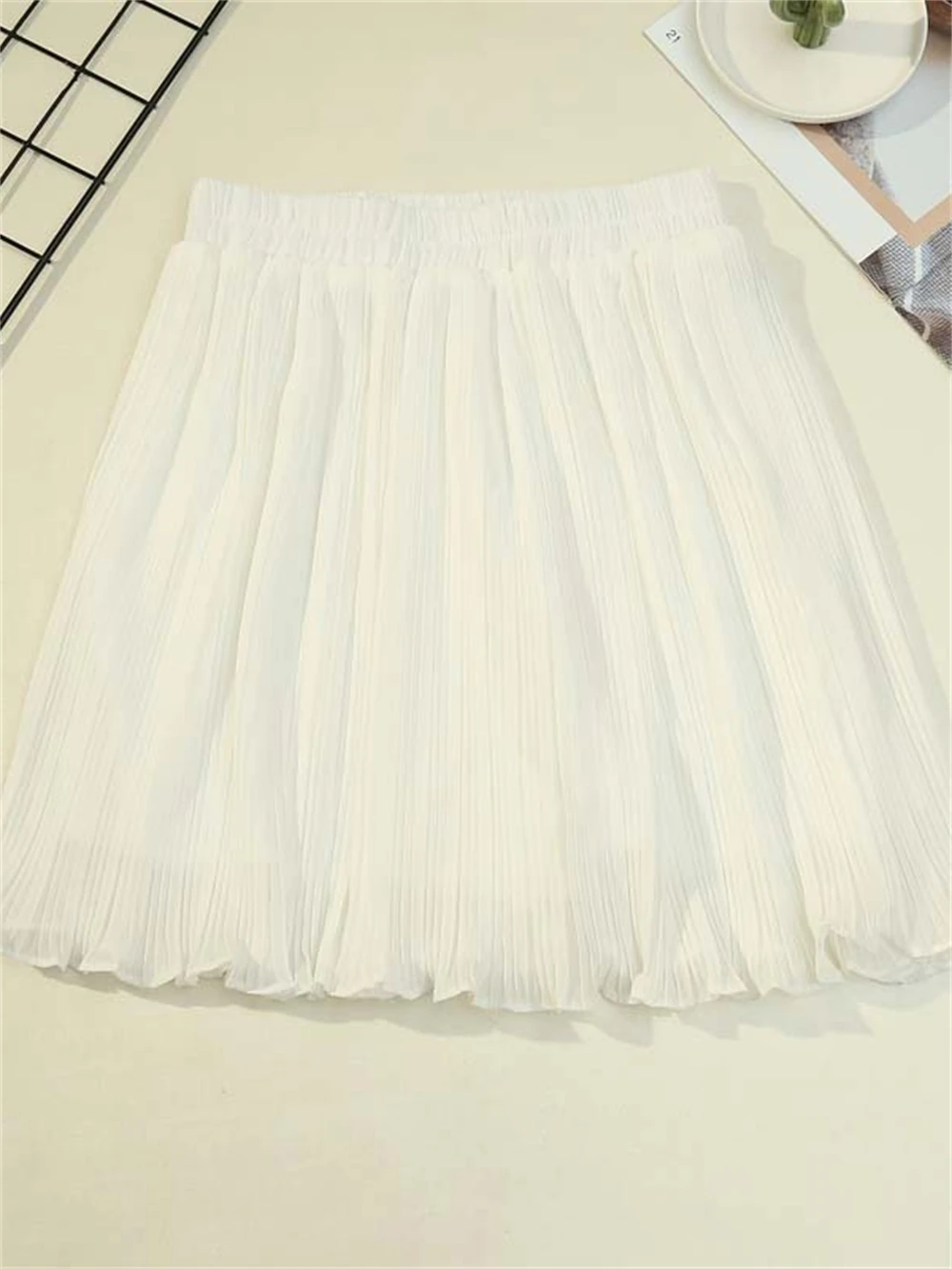 

Summer Sweet Style Pleated Mini Skirt Women Y2k Fashion High Elastic Waist Skirts Female Casual Soft Girl Streetwear Faldas