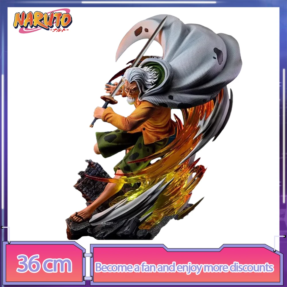 

36cm One Piece Anime Figure Silvers Rayleigh Action Figures Pvc Gk Statue Figurine Model Doll Collection Room Decora Desk Toys