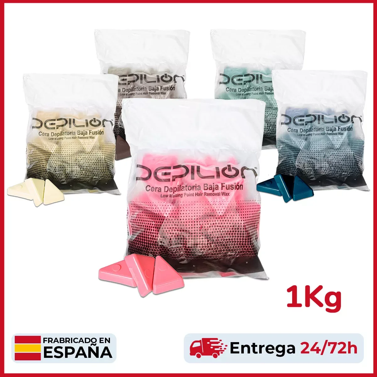 

NEW2023 Hot wax in pills 1kg | Low wax fusion in waxing discs 1000gr | For sensitive skin | Roll On wax | Depillion