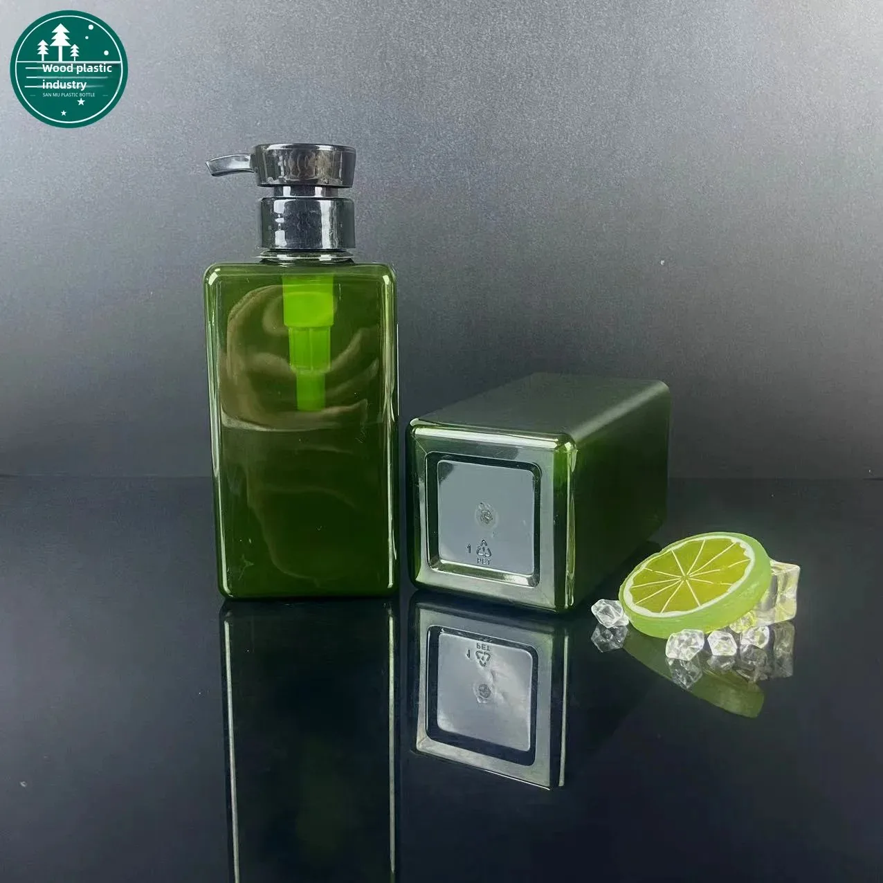 480 мл квадратная бутылка для ухода за волосами шампунь гель ванны пластиковая