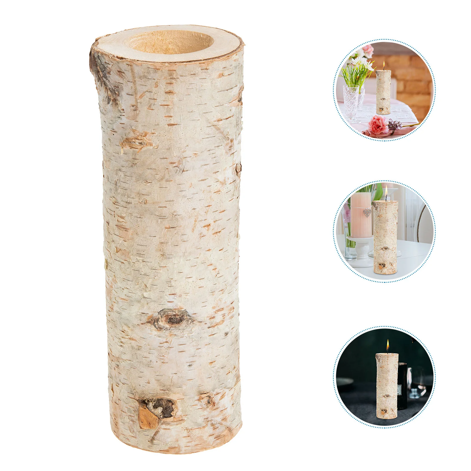

Candle Holder Table Wooden Candlesticks Decorative Candle Stand Ornament
