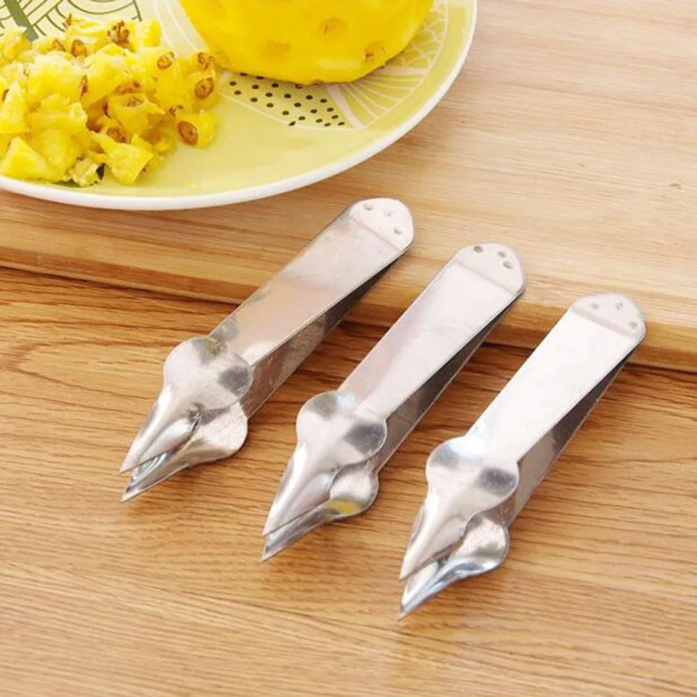 

Pineapple Eye Peeler Stainless Steel Remover Cutting Clip 2 In 1 Combo Kitchen Knife Gadgets Pineapple Slicer Clips