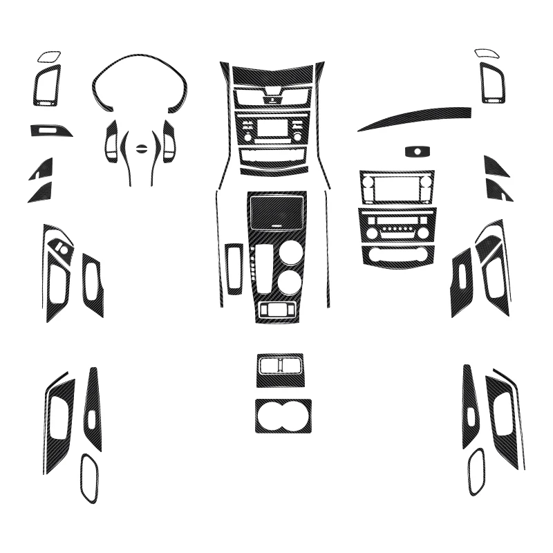 

Для Nissan Altima 2013 2014 2015, декоративные наклейки для салона автомобиля из углеродного волокна, черные различные детали, наклейки, автоаксессуары