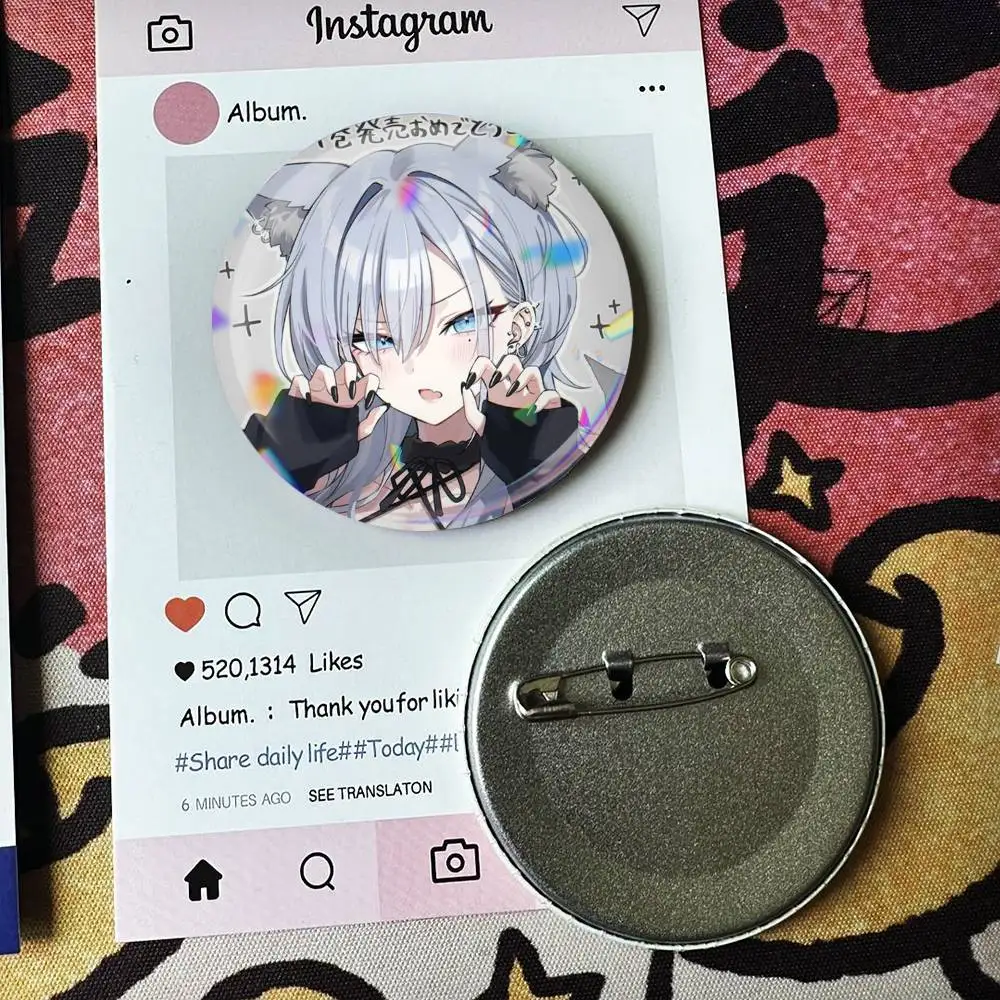 Лазерный значок Haimiya Senpai Wa Kowakute Kawaii для украшения рюкзаков, одежды, головных уборов, креативные аксессуары (art.: 3920db07c631a) - 3920db07c631a
