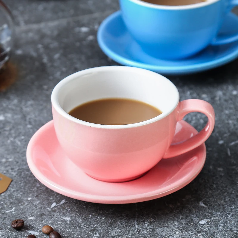 

Nordic Espresso Latte Mug Color Cup Classic Cappuccino Traditional Chinese White Ceramic Cup Tea Cup Tazas De Ceramica Drinkware