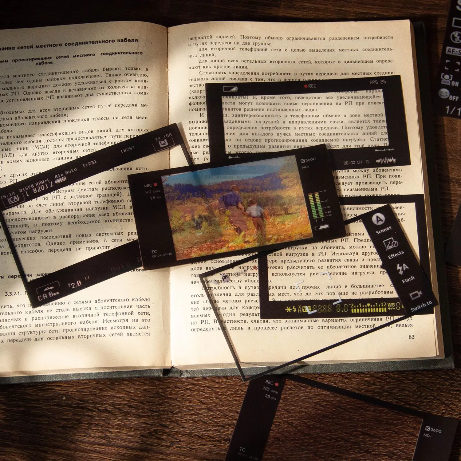 

MOHAMM 16pcs PET Retro Lifestyle Film Camera Photo Frame Scrapbooking Material Paper for Collage DIY Photos Card Journaling