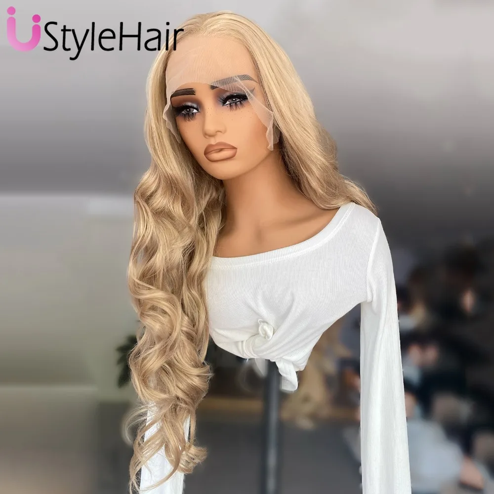 Парик UStyleHair со светлыми кружевами спереди Синтетические длинные волнистые