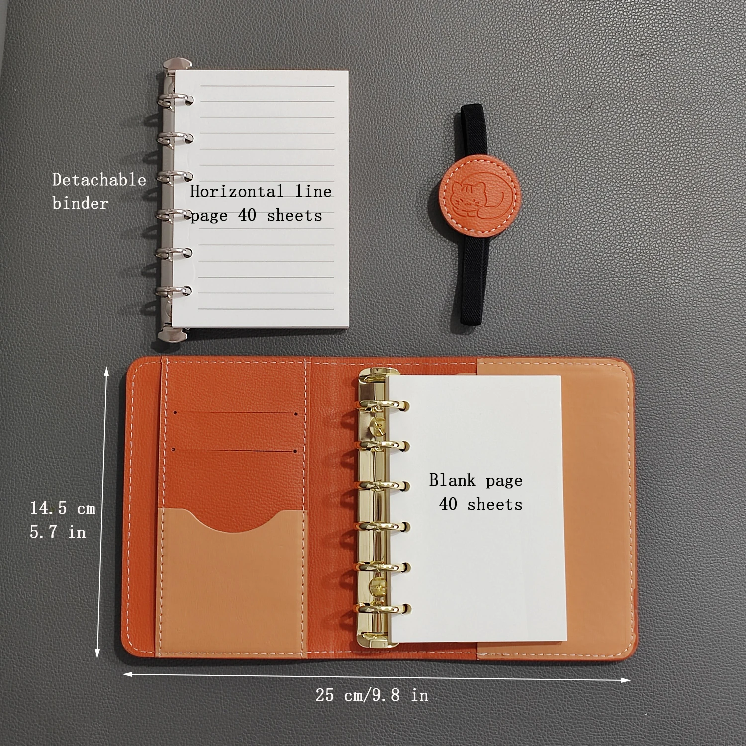 

Кожаный блокнот A7 с отрывными листами