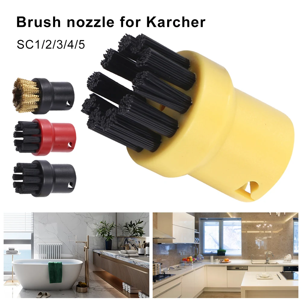 

2pcs Cleaning Brush For Karcher SC1 SC2 SC3 SC4 SC5 SC7 CTK10 Steam Cleaner Attachments Replacement Round Sprinkler Nozzle Head