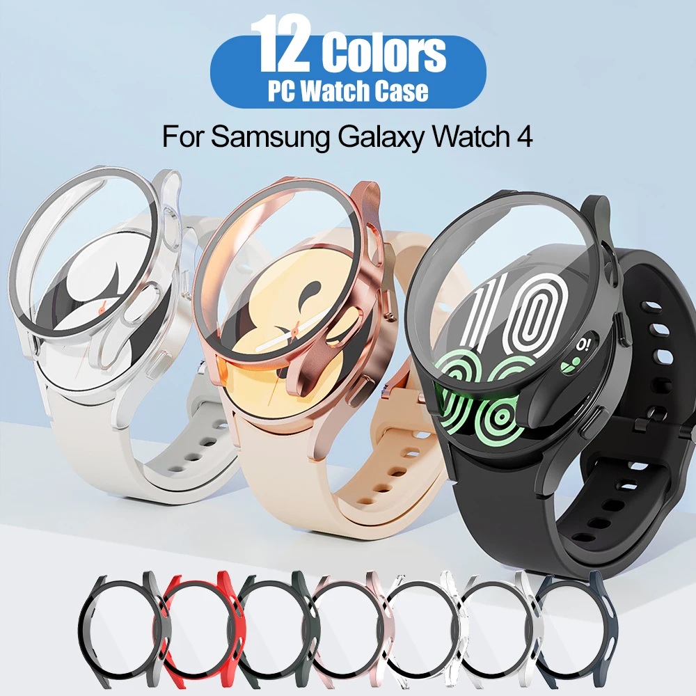Стекло и чехол для Samsung Galaxy Watch 4 PC 40 мм 44 часов всесторонний противоударный бампер