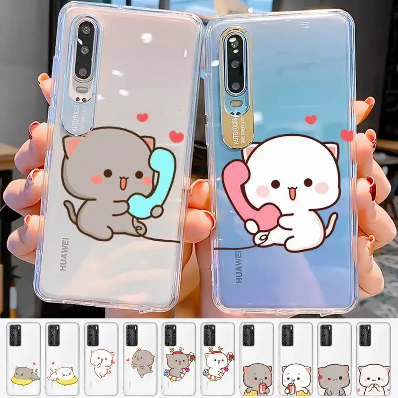 

MaiYaCa Peach Mochi Cat Phone Case for Samsung S20 ULTRA S30 for Redmi 8 for Xiaomi Note10 for Huawei Y6 Y5 cover