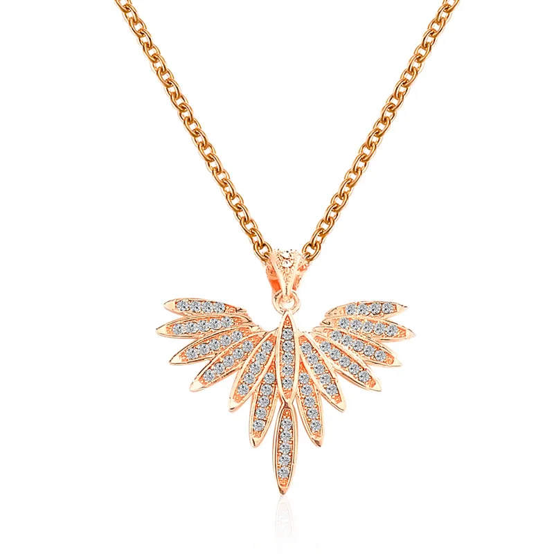 

One Piece Angle Wing Phoenix Eagle Bird Necklace Pendant for Women Gold Silver Color Vintage Chain Lucky Chokers Female Jewelry