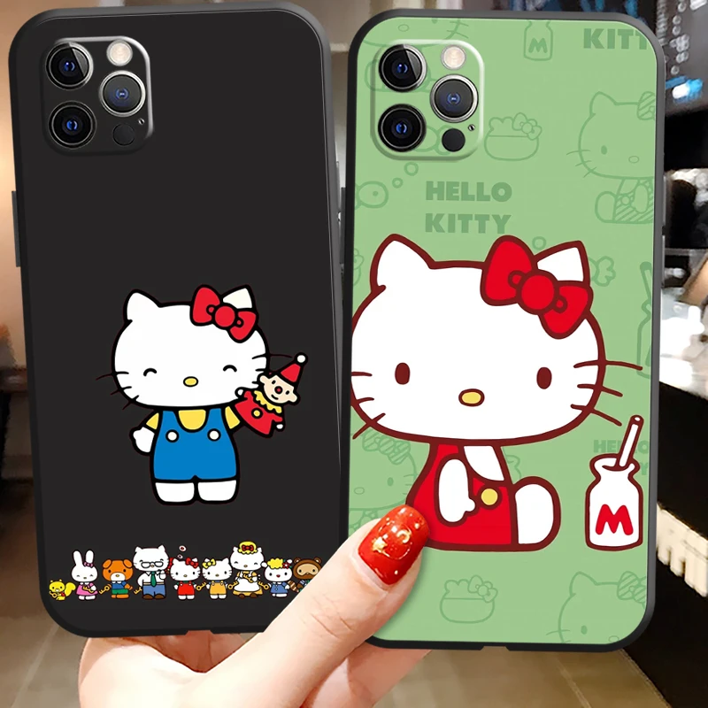 

TAKARA TOMY Hello Kitty Phone Cases For iPhone 11 12 Pro MAX 6S 7 8 Plus XS MAX 12 13 Mini X XR SE 2020 Funda Carcasa