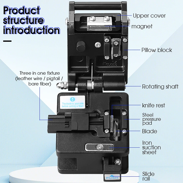 FTTH High Precision Cutting Tool AUA-7S/71S/6S/61S Optical Fiber Cutting Knife Cable Fiber Cleaver Fiber Optic Cutter Cold Melt