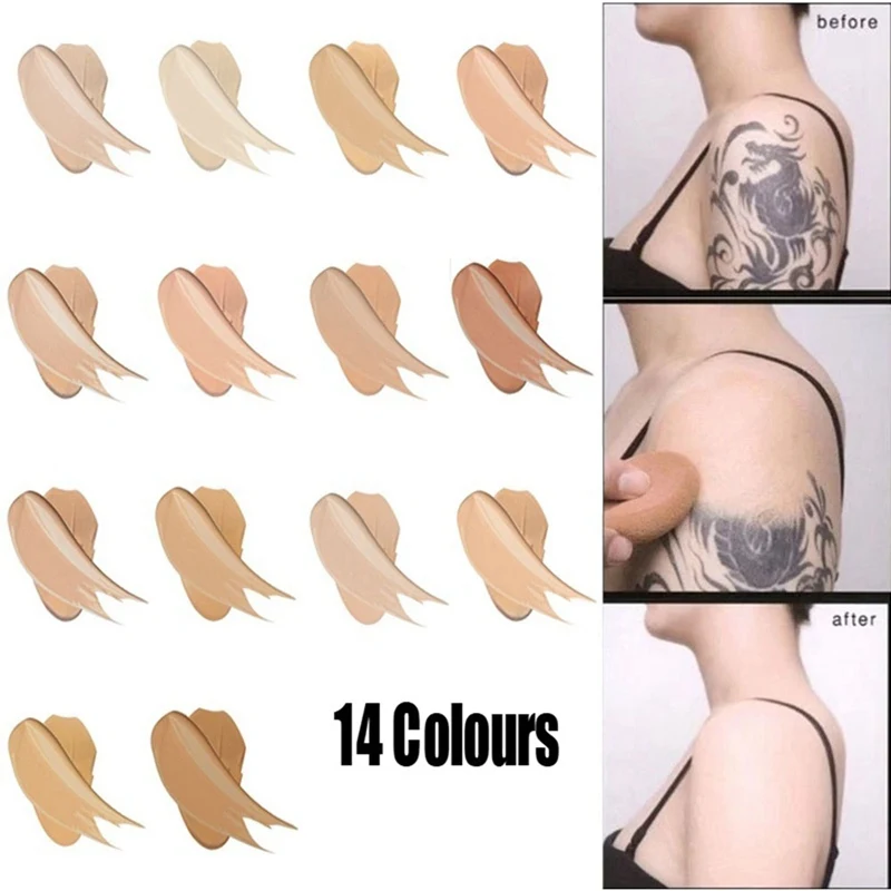 

Small Gold Tube Concealer Cover Acne Freckle Scar Tattoo Red Blood Black Eye Freckle Foundation cream