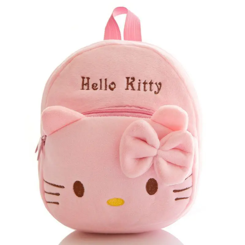 

Hello Kitty Girls Cute Plush Bag New Cartoon Anime Printed Bow Knot Children's Backpack Kindergarten Baby School Bag