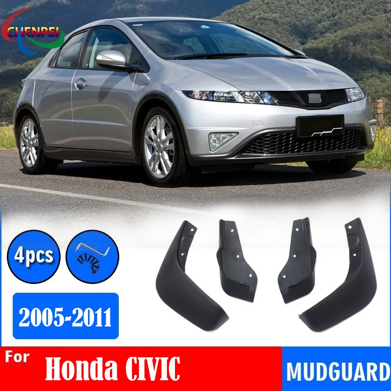 

For Honda Civic 2005 2006 2007 2008 2009 2010 2011 Car Tire Modified Fender Mud Guard Car Decoration Accessories