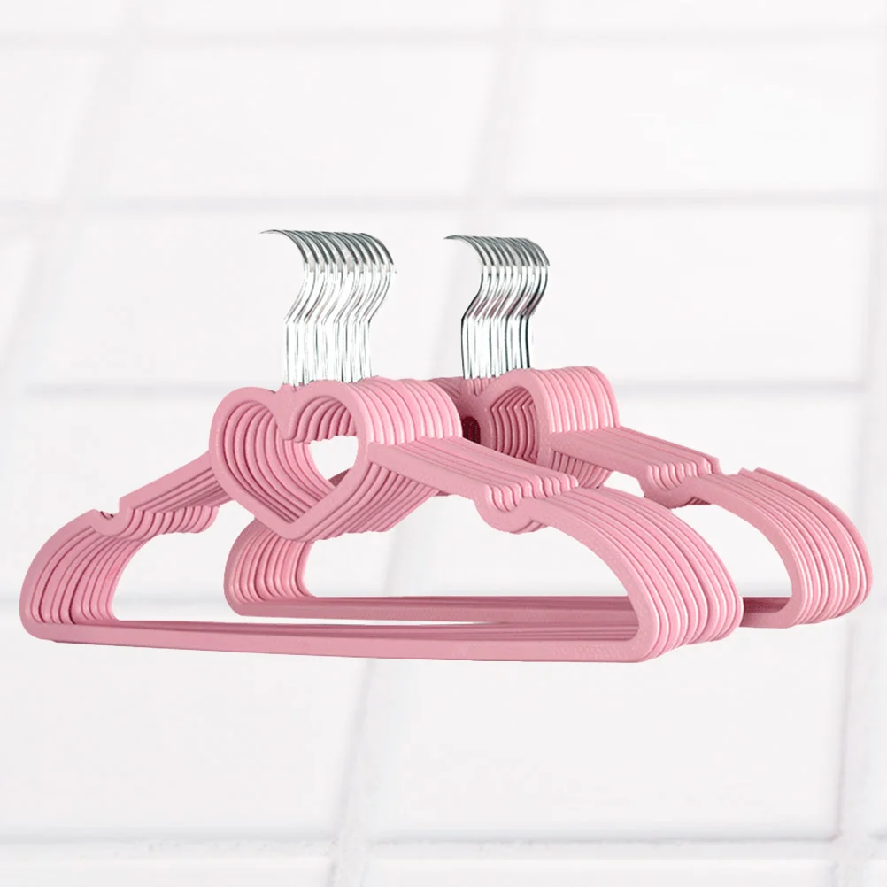 

20 PCS Hanger Non-Slip Kids Pants Hangers Clothes Organiser Wardrobe Clotheshorse Pink