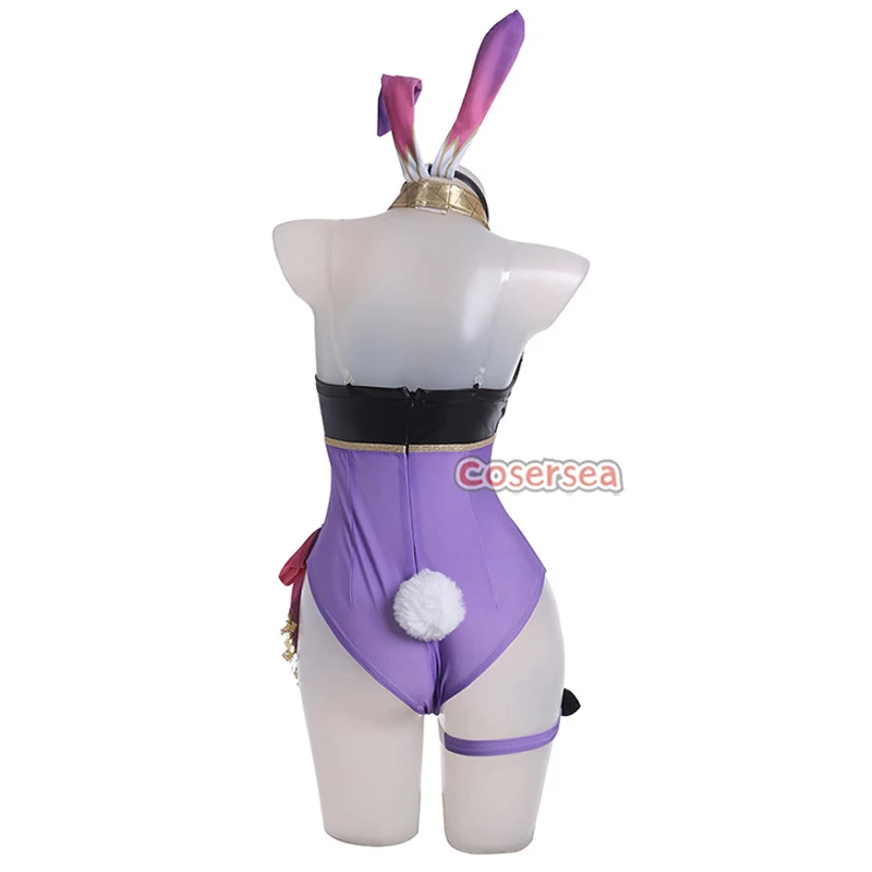 Фото Cosersea Dori платье кролика косплей костюм игра Genshin Impact Dori сексуальный женский костюм кролика комбинезон Хэллоуин Cos наряд полный комплект №4