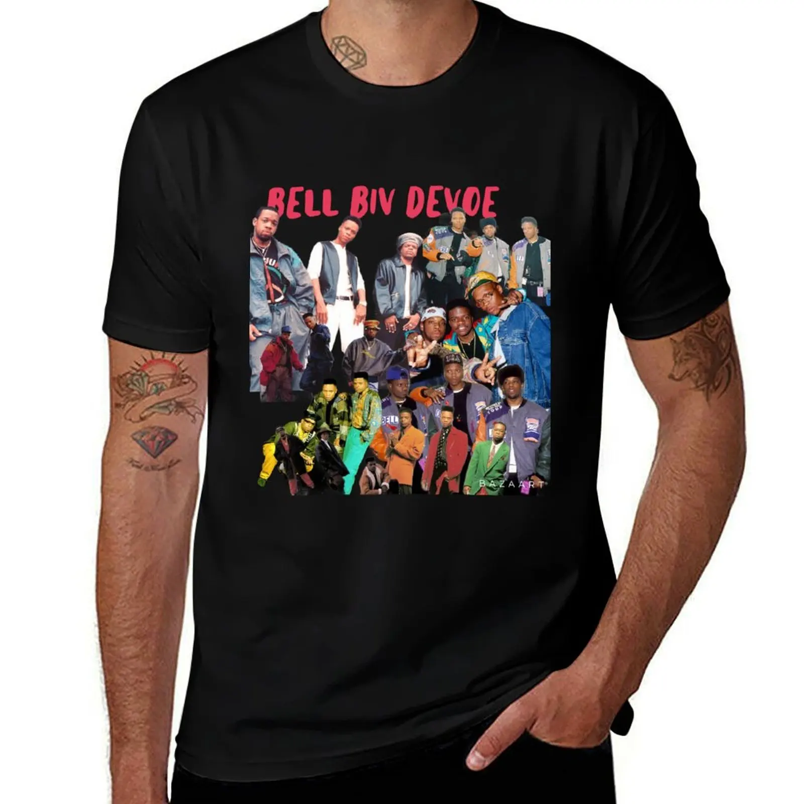 Фото Футболка Bell Biv Devoe, прочная повседневная рабочая футболка №1