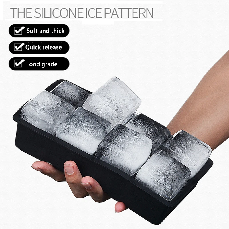 

Large Ice Cube Mold Square Ice Tray Mold Big Cubitera Food Grade Silicone Tray Mold DIY Ice Maker Ice Cube Tray