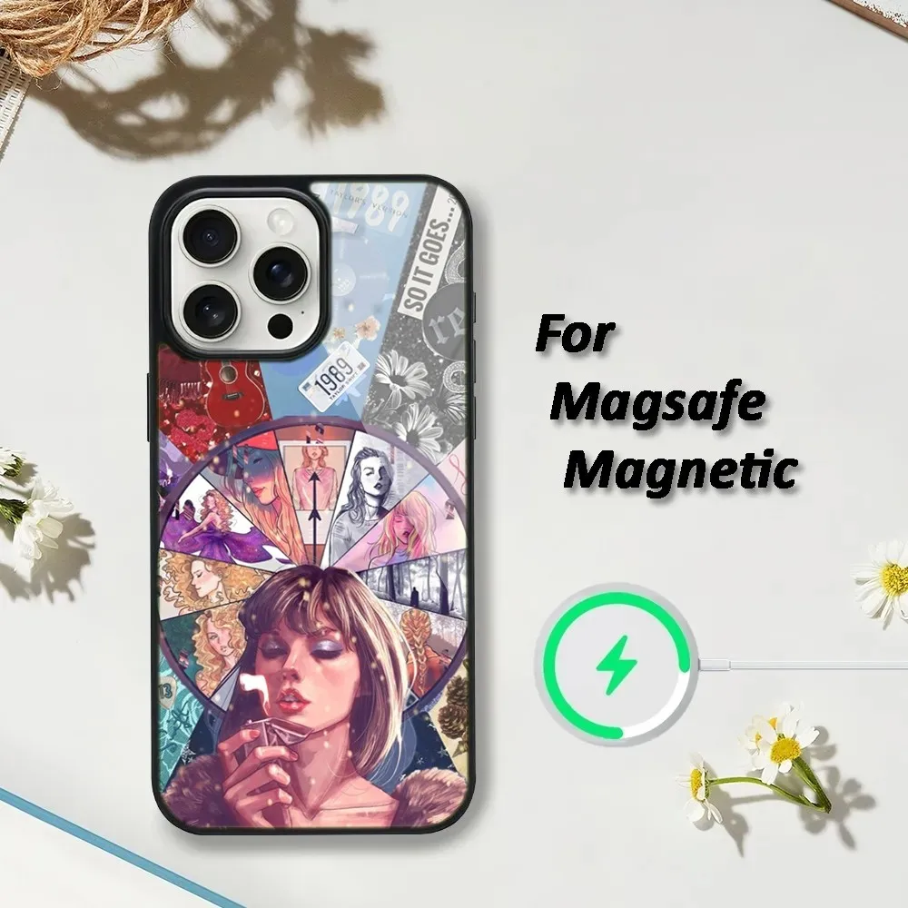 Чехол для телефона Singer T-TaylorS Alison iPhone 16 15 14 13 12 11 Plus Pro Max Mini S-SwiftES Magsafe с магнитной